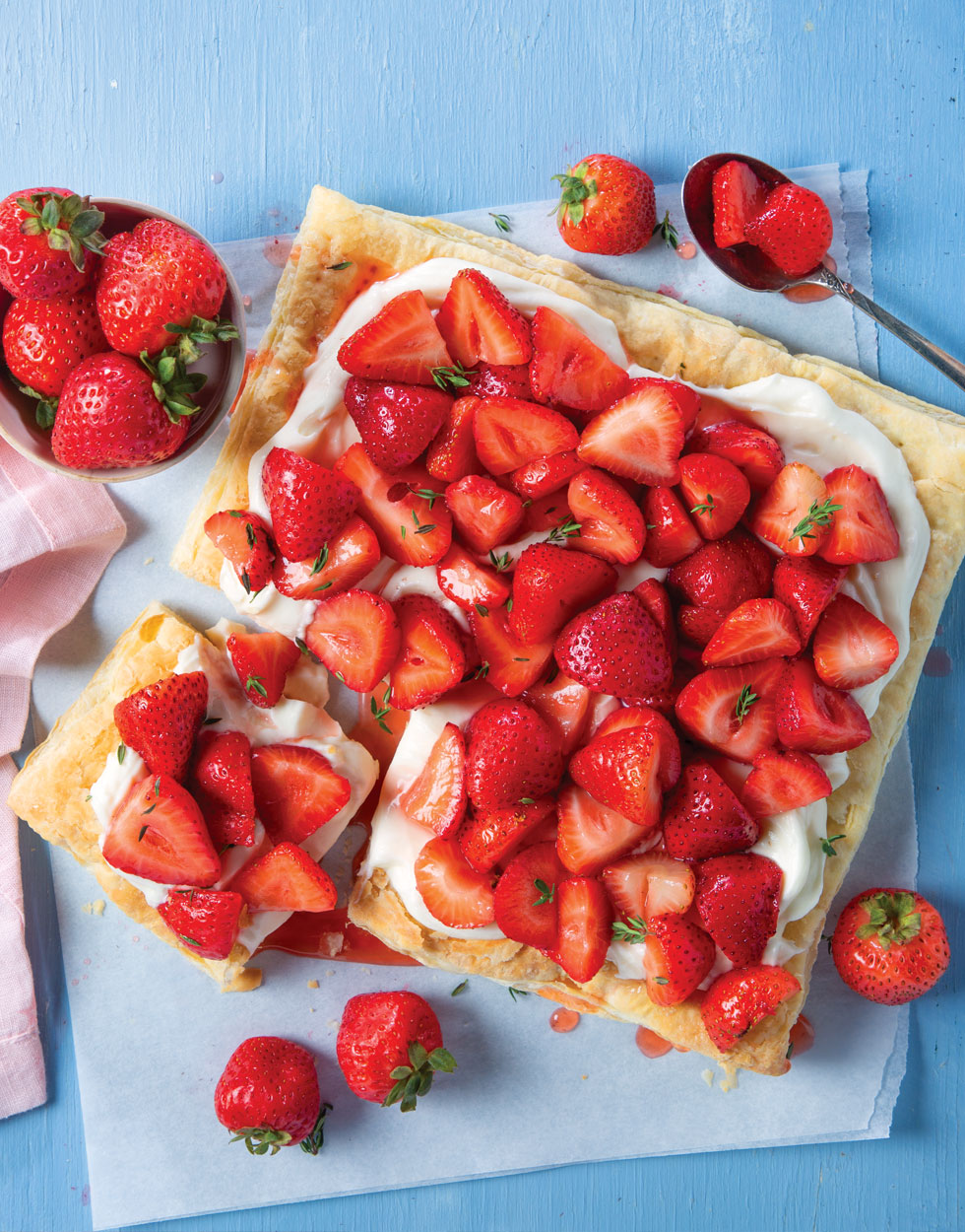 Honey- and Thyme-Glazed Strawberry Tart