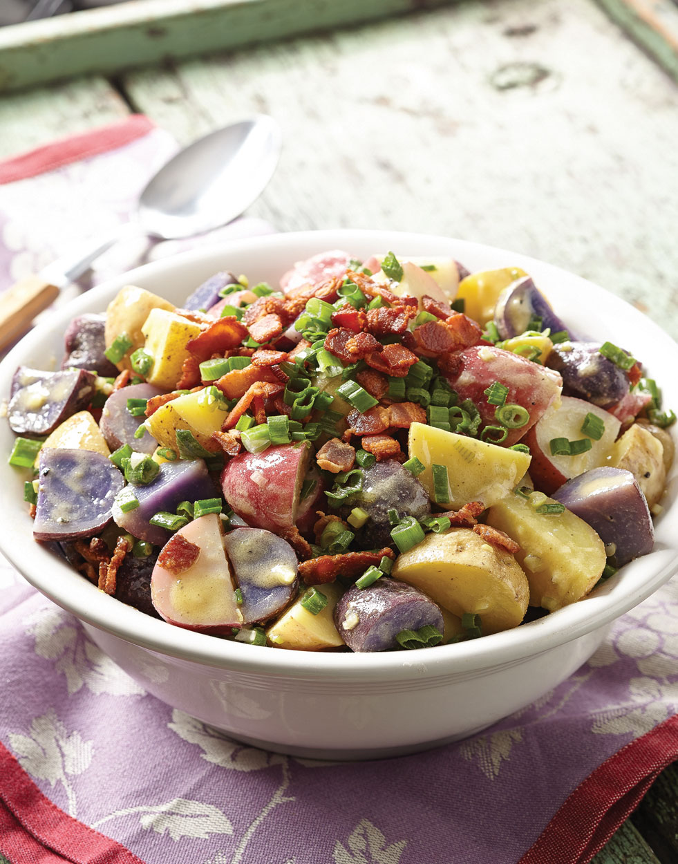 Tri-Colored Potato Salad with Dijon vinaigrette