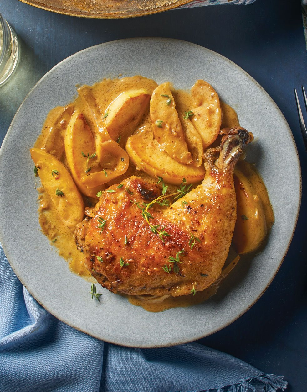 Chicken Normandy with apples & onions