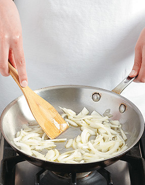 Saut&eacute; onions just long enough to release their flavor and make them tender, not to caramelize them.