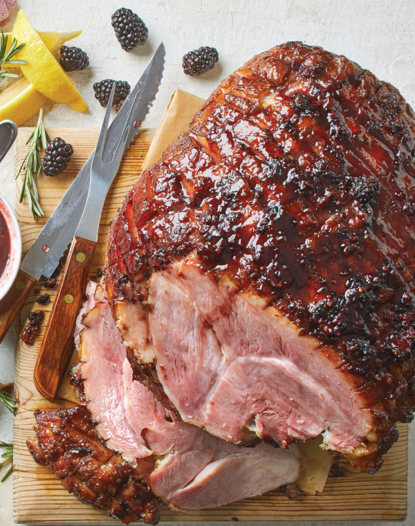 Blackberry & Rum-Glazed Ham