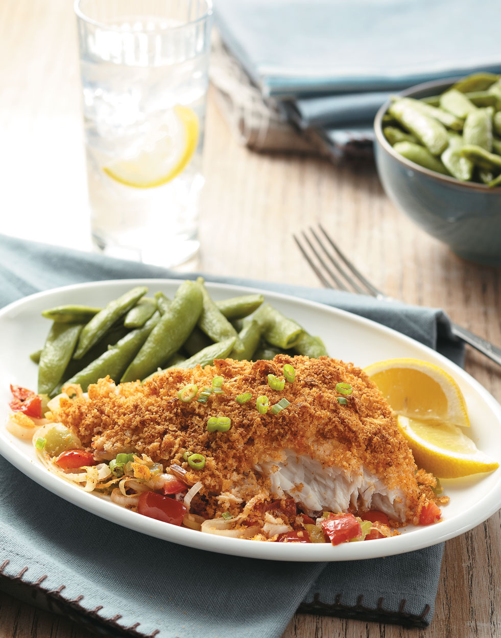 Crispy Crusted Red Snapper with Tomatoes & Leeks