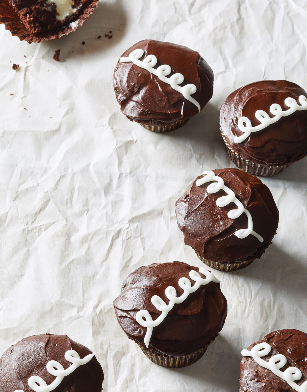 Retro Chocolate Cupcakes with a sweet mascarpone center