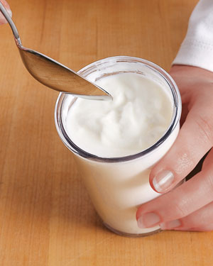 Liquid on top of homemade yogurt