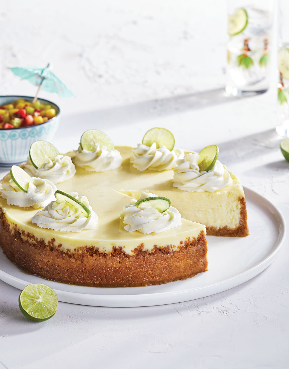 Key Lime Cheesecake with Fruit Salsa