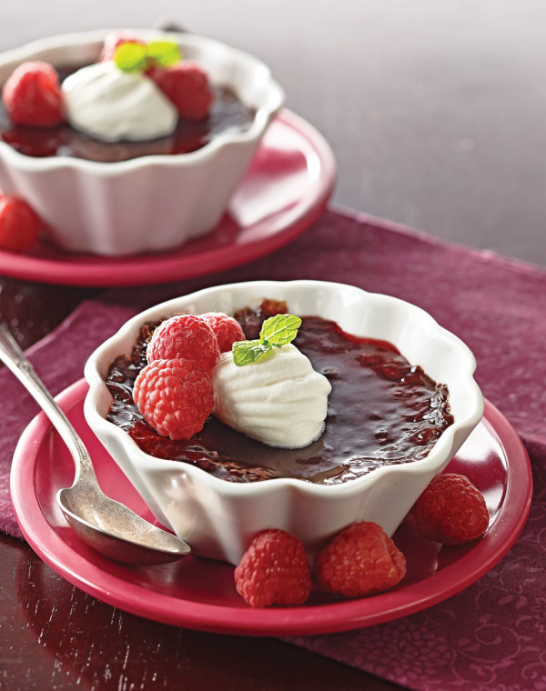 Chocolate-Raspberry Brownie Cups