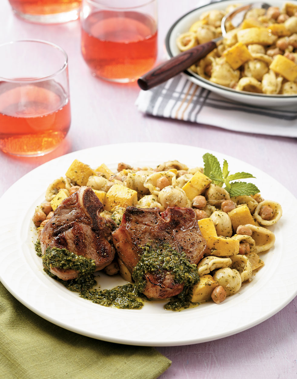 Grilled Lamb Chops with Mint Pesto Recipe