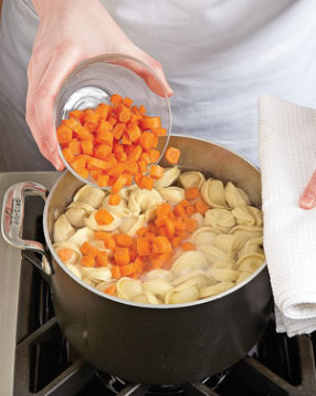 Ricotta-Tortellini-Bake-with-Carrots-and-Peas-Step1