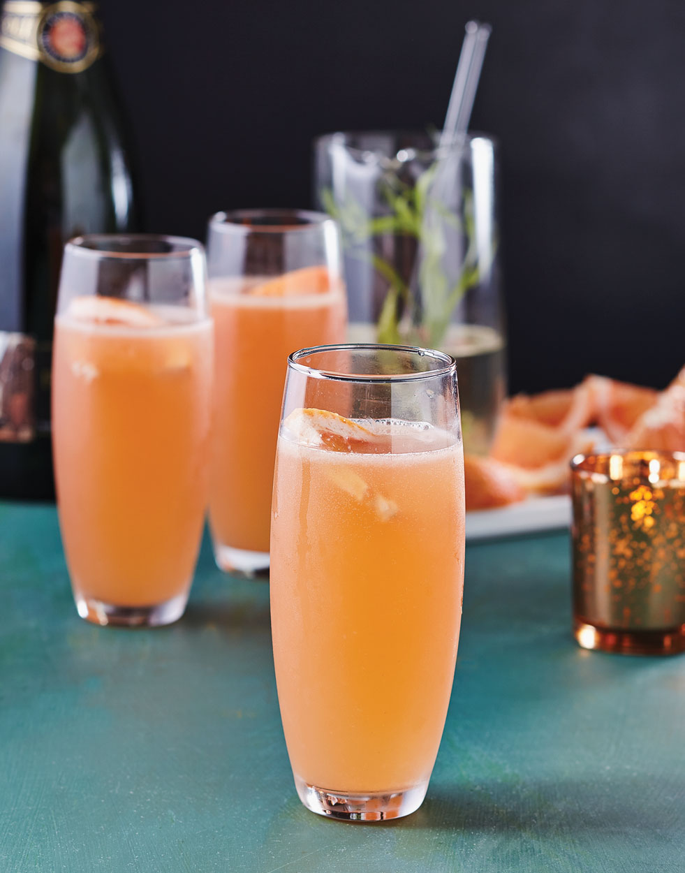 Grapefruit Spritzer with Tarragon Simple Syrup
