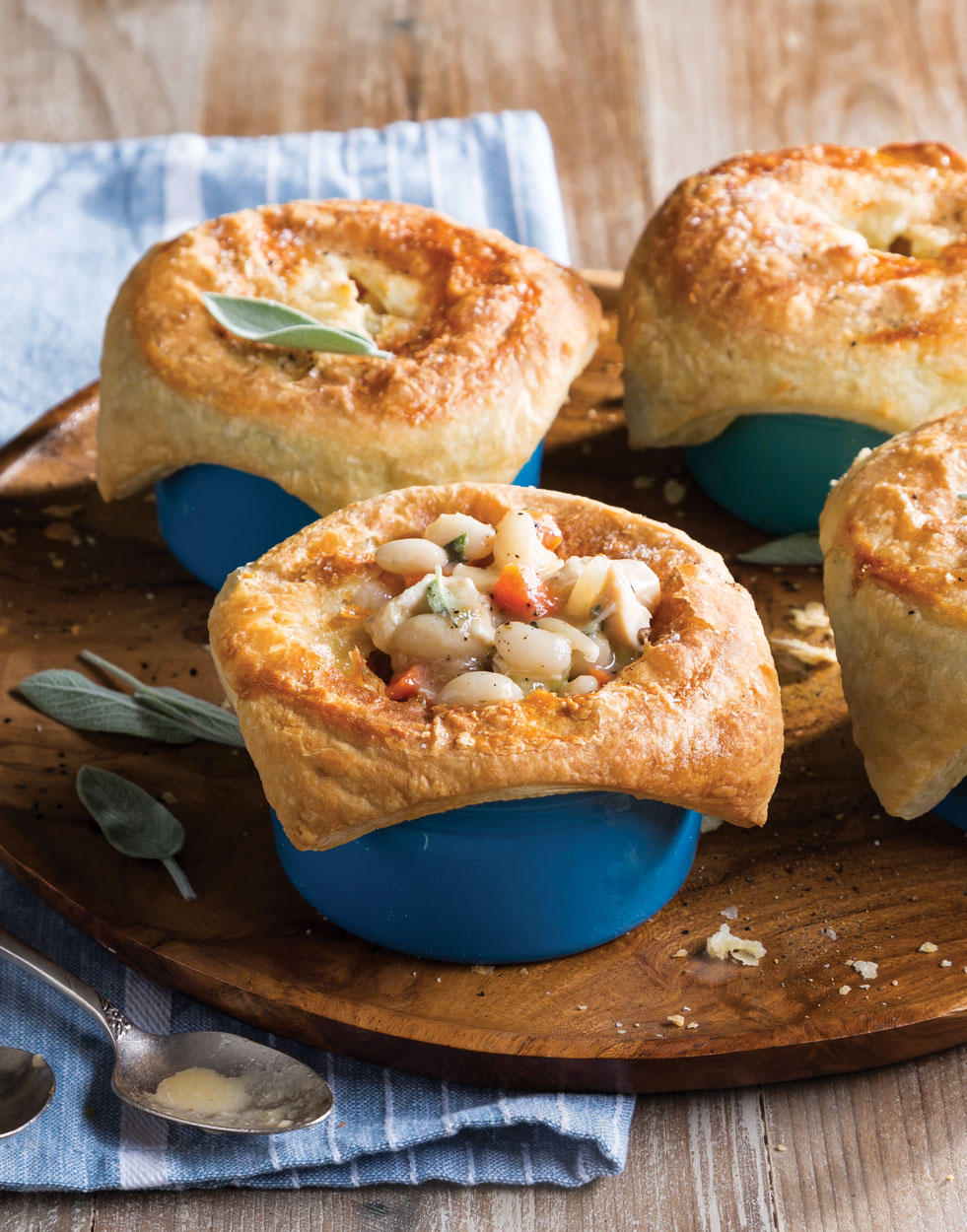 Chicken & White Bean Pot Pies