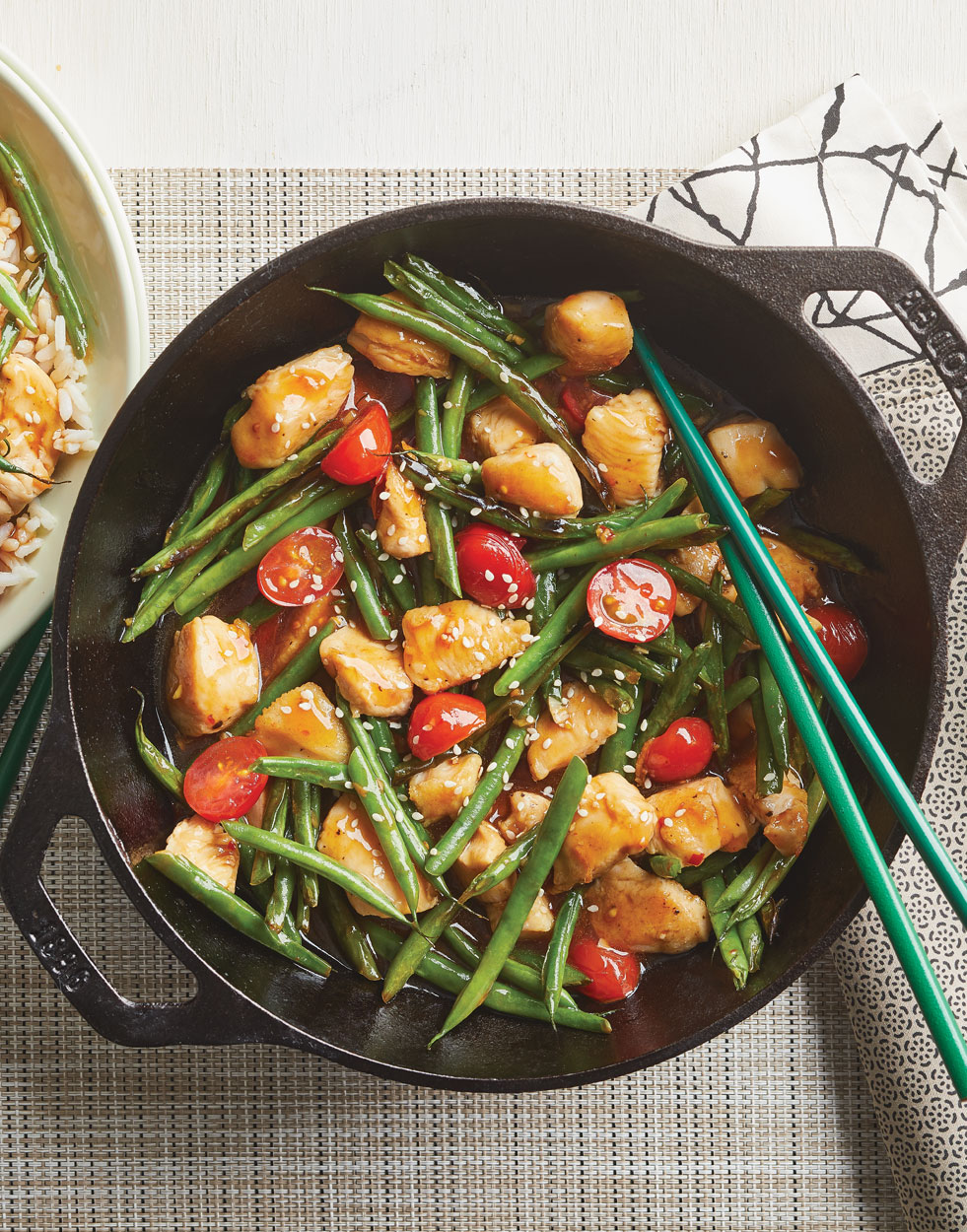 Chicken Stir-Fry with green beans & tomatoes