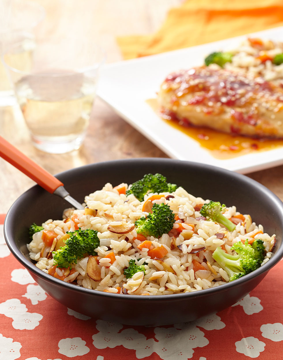 Broccoli-Almond Rice