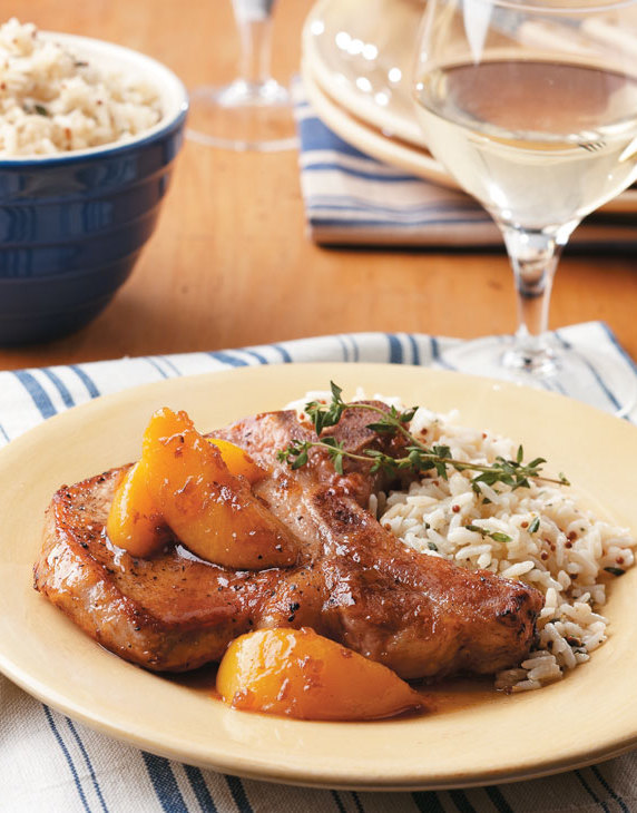 Maple-Bourbon Glazed Pork Chops