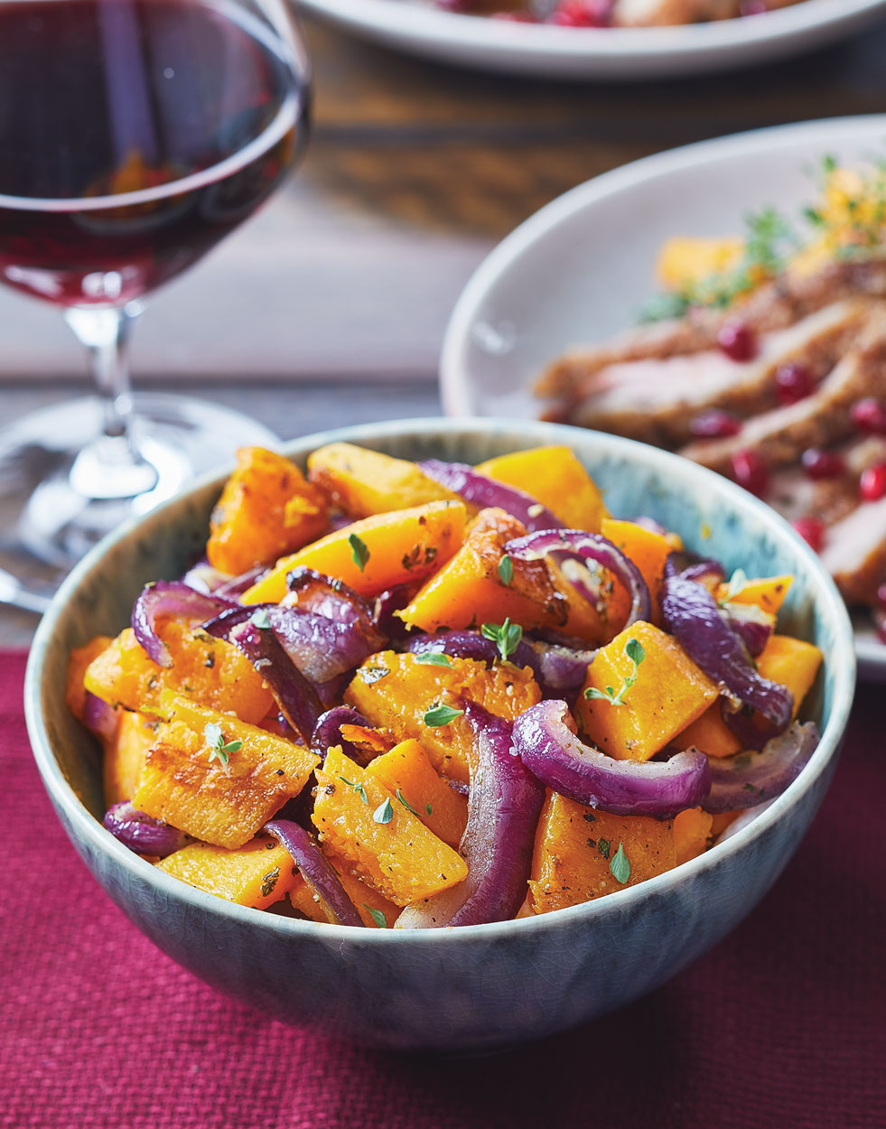 Roasted Butternut Squash with Red Onions Recipe