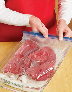 If you’re not using the tuna right away, store it in a resealable plastic bag set on top of an ice-filled dish.