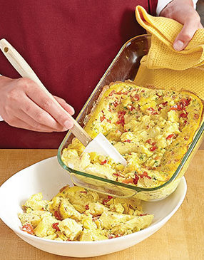 Cheesy Scrambled Egg Bake Recipe