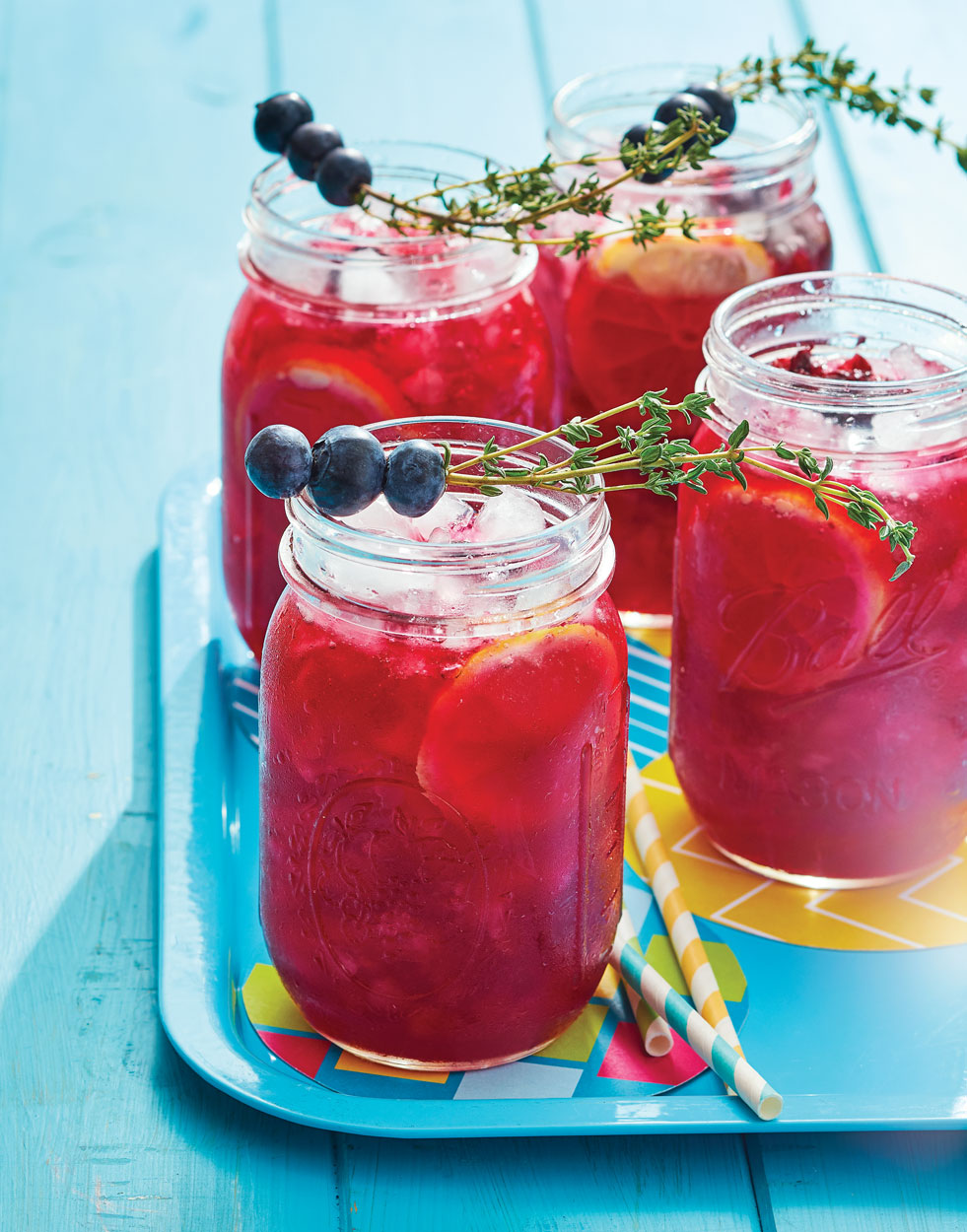 Blueberry-Thyme Tequila Smash