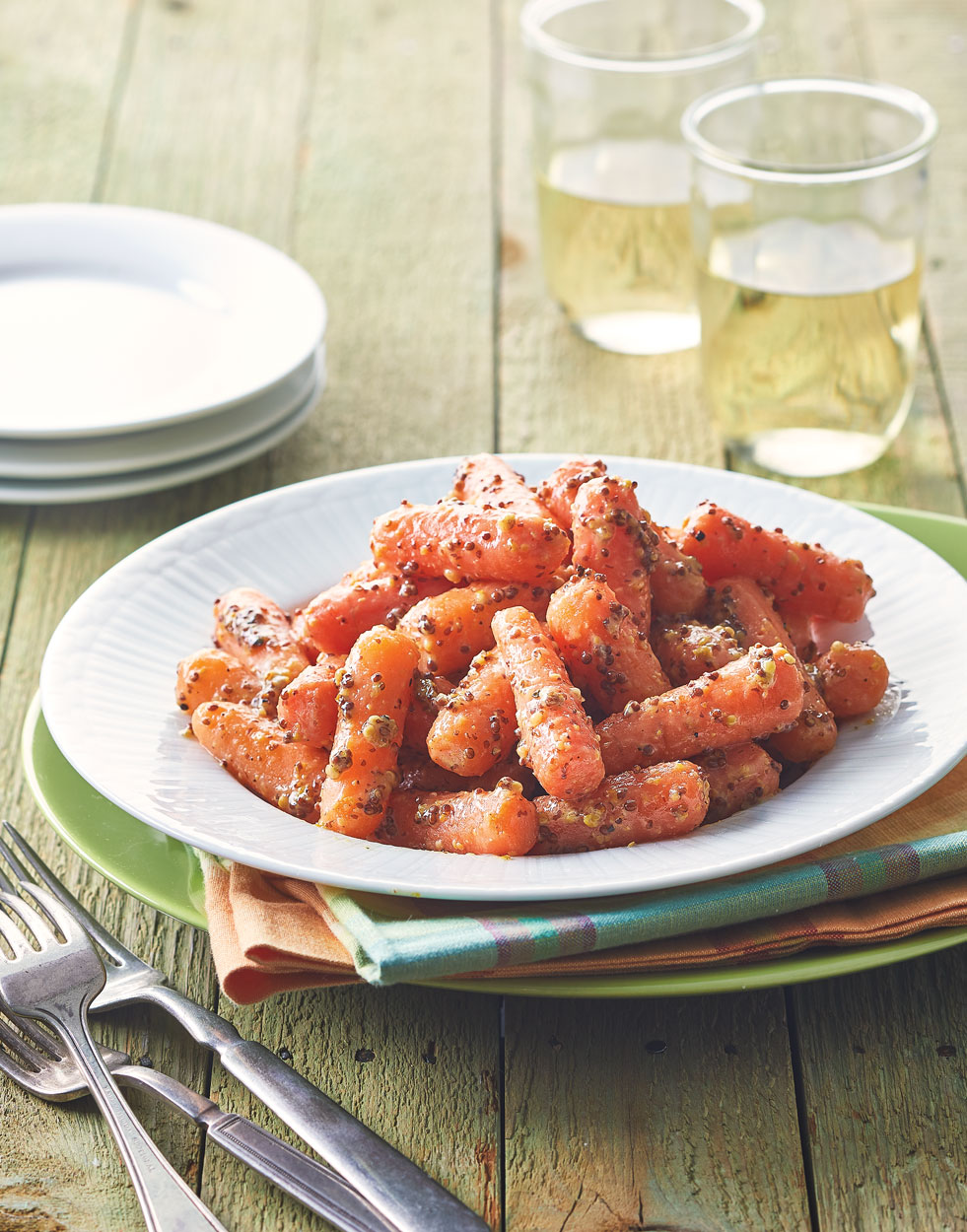 Glazed Baby Carrots with Mustard and Brown Sugar