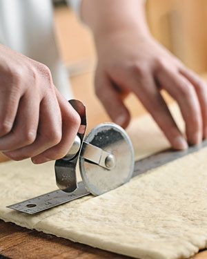 Croissant-Dough-Step7: Cutting out croissants