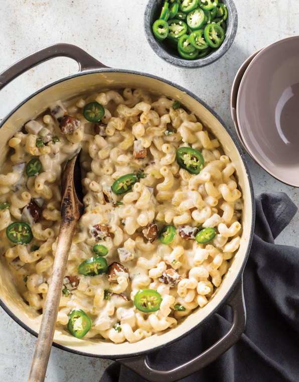 Chorizo Jalapeño Popper Mac and Cheese