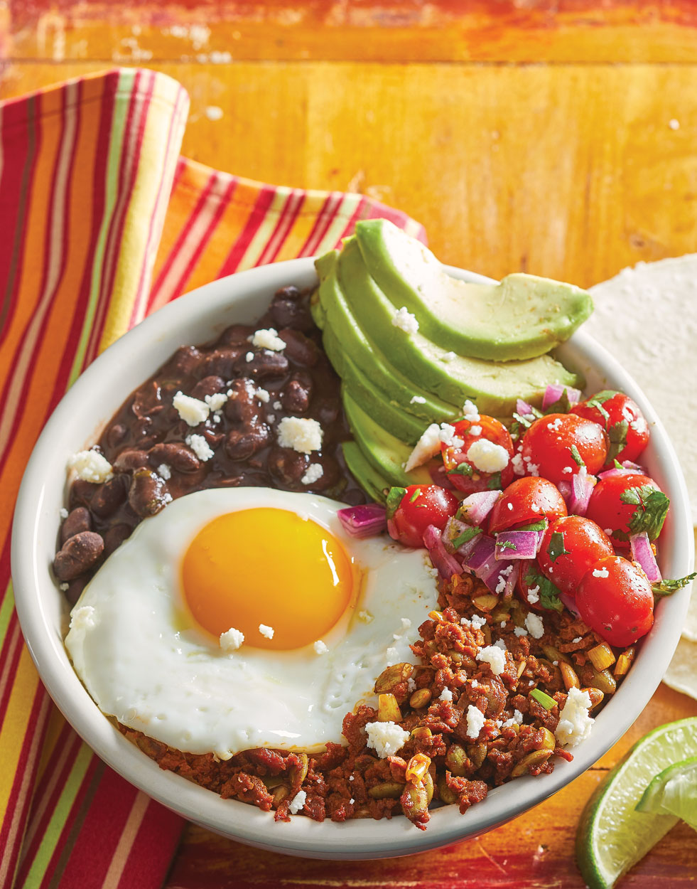 Huevos Rancheros Bowls with Tomato Pico de Gallo