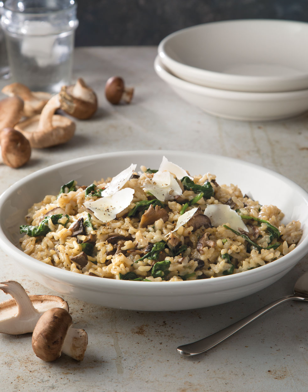 Instant Pot Wild Mushroom and Spinach Risotto