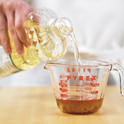 Reserve the bacon drippings from frying, then add vegetable oil to measure 1/2 cup total fat.