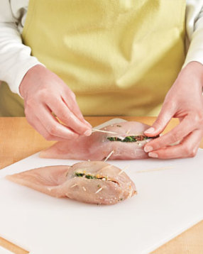 stuffed italian chicken filling pockets spill toothpicks grilling doesn secure across during so