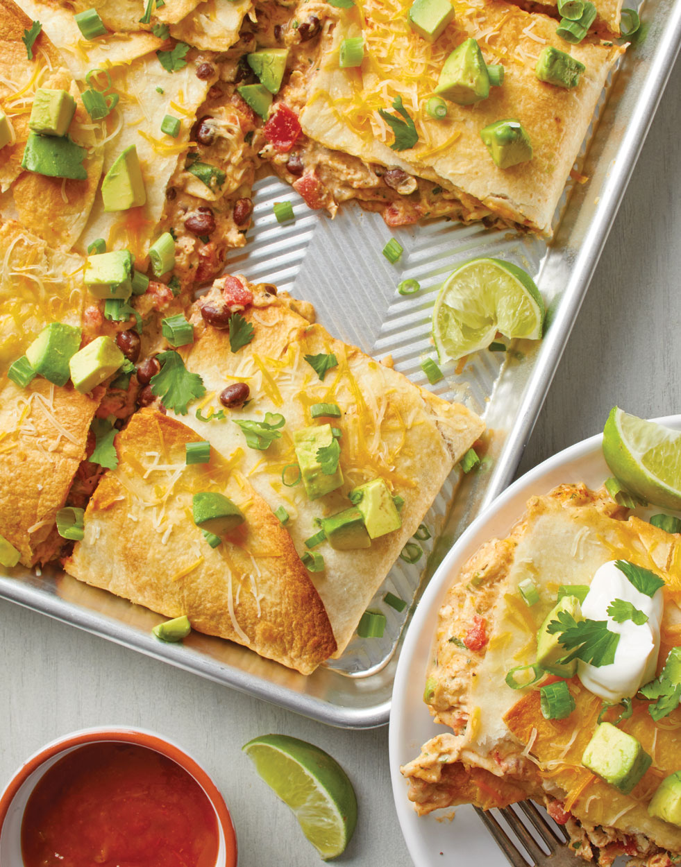 Chicken Sheet Pan Quesadillas - Tornadough Alli