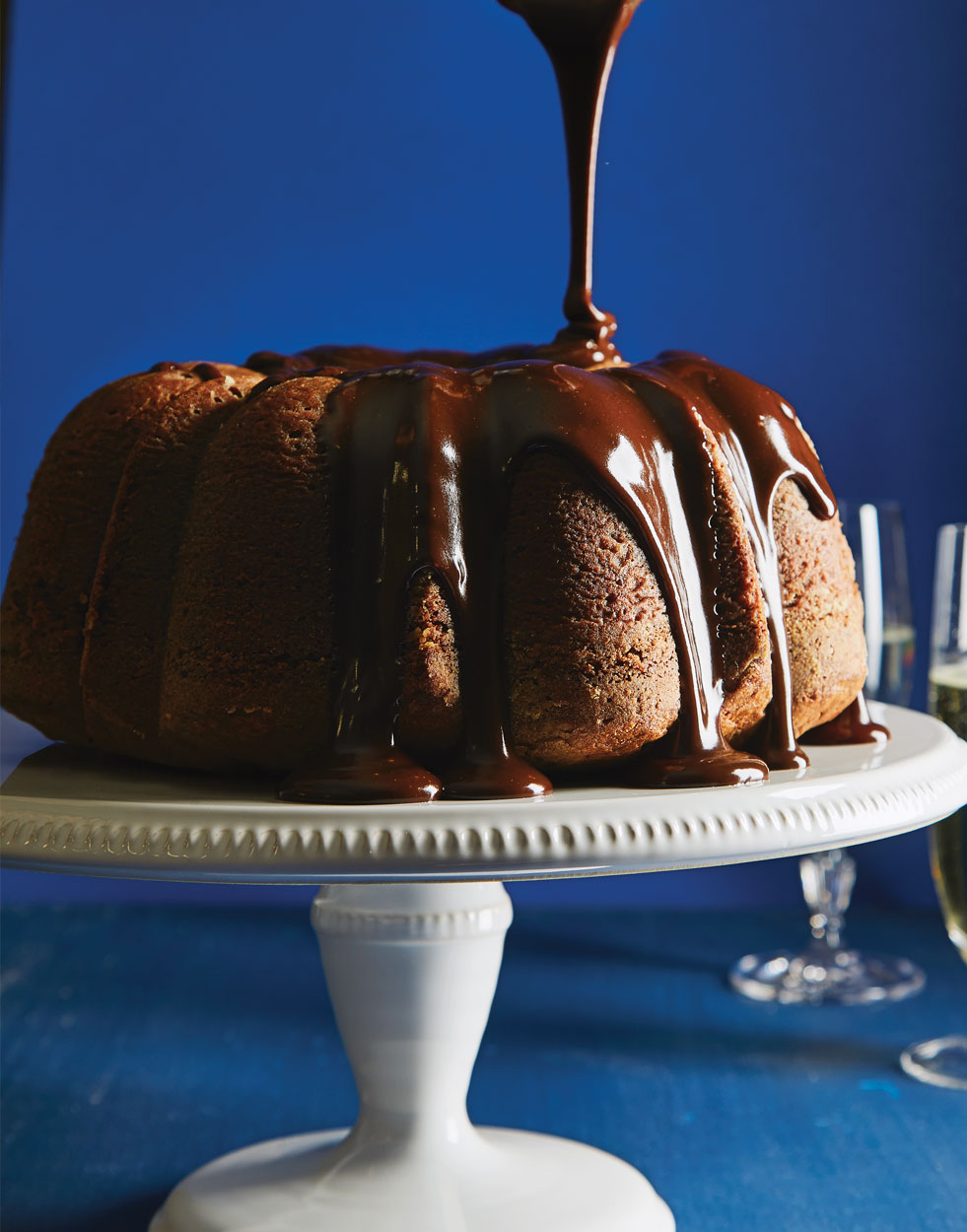 Chocolate-Sour Cream Pound Cake with Ganache
