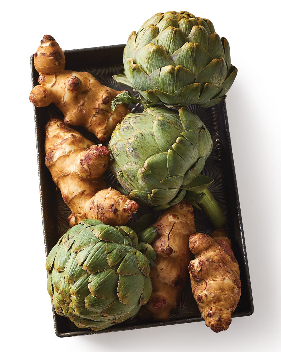 Sunchoke (i.e. Jerusalem Artichoke) vs. Artichoke (i.e. Globe Artichoke)