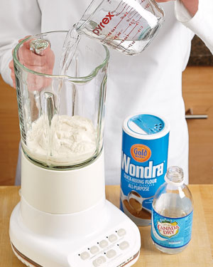 For tender, delicate crêpes, be sure to use instant-blending flour, like Wondra, and club soda.