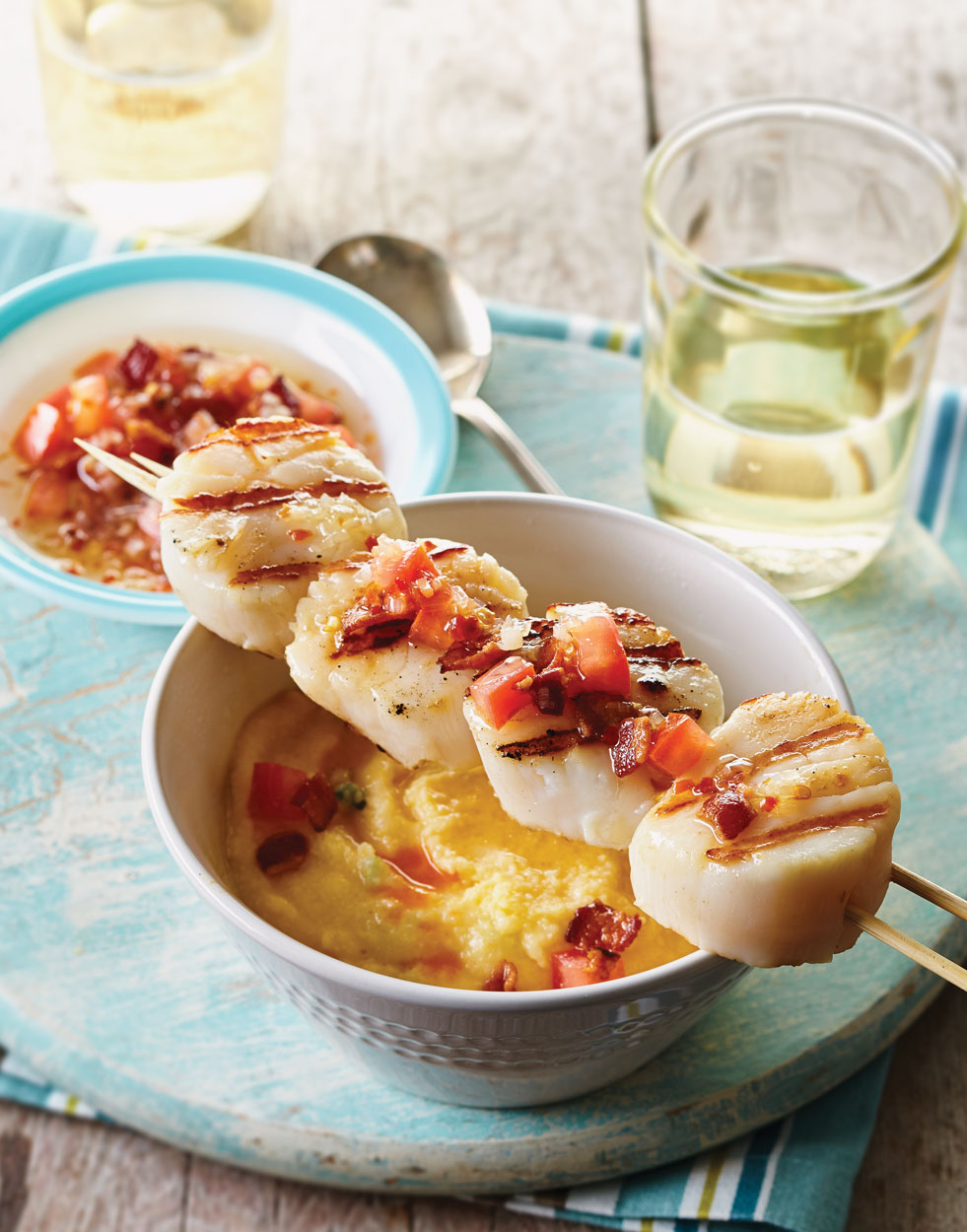 Bacon, Tomato & Scallop Kebabs