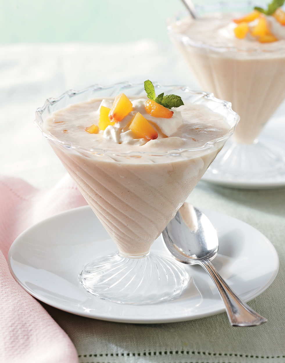 Peach Alexander with White Chocolate Whipped Cream