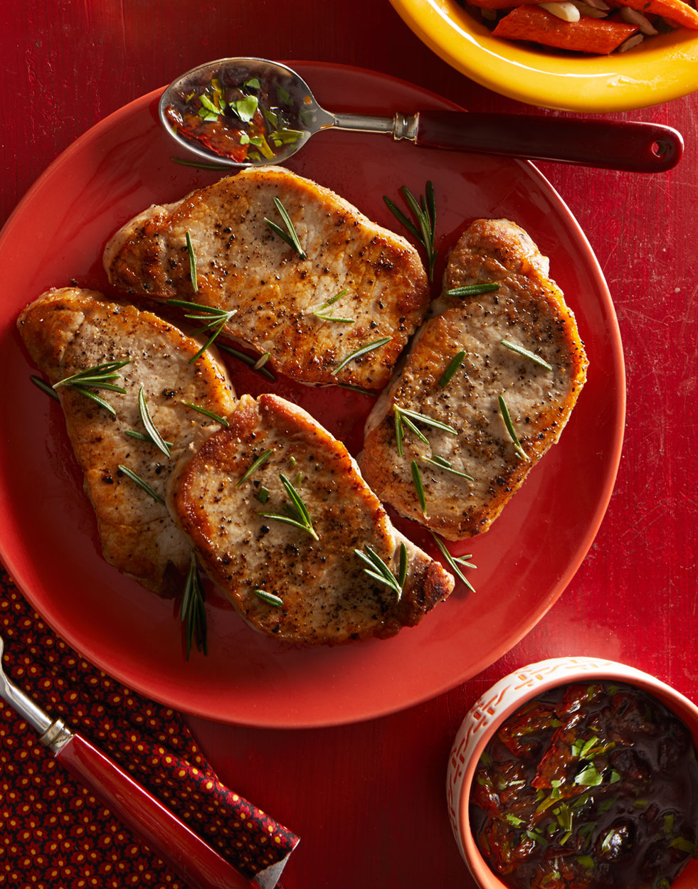 Pork Chops with Dried Plum Sauce