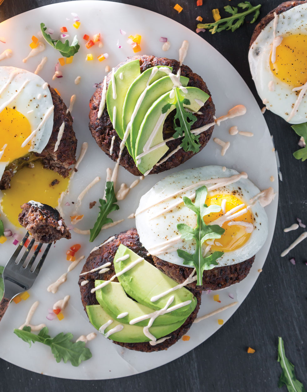 Black Bean Patties with Garlic-Paprika Sauce