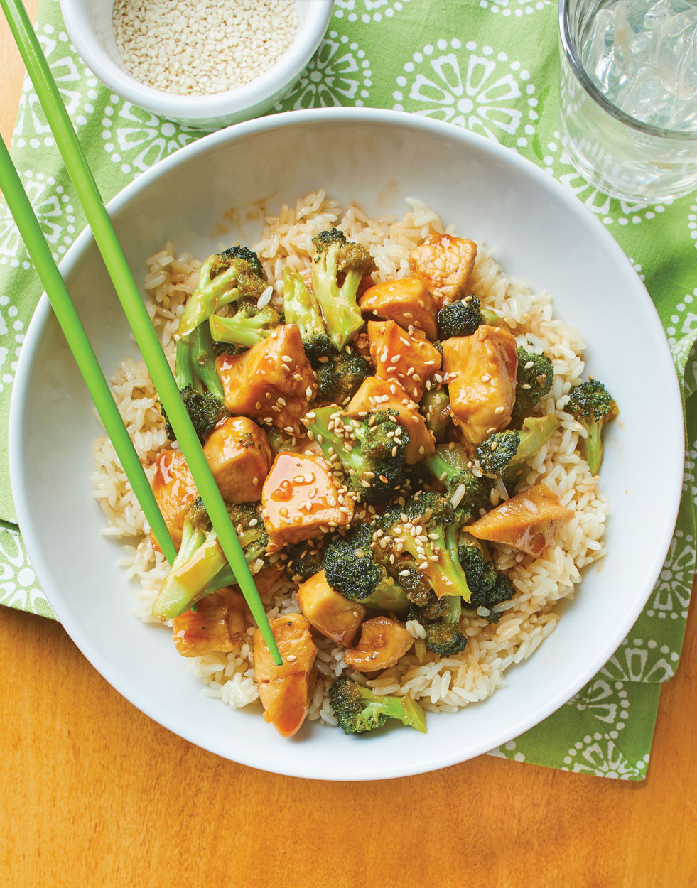 Instant Pot Honey-Sesame Chicken & Broccoli