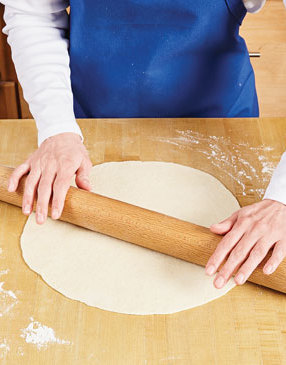 For quick cooking and the crispiest crust, roll the dough very thin, and don’t worry if it’s not perfectly round.