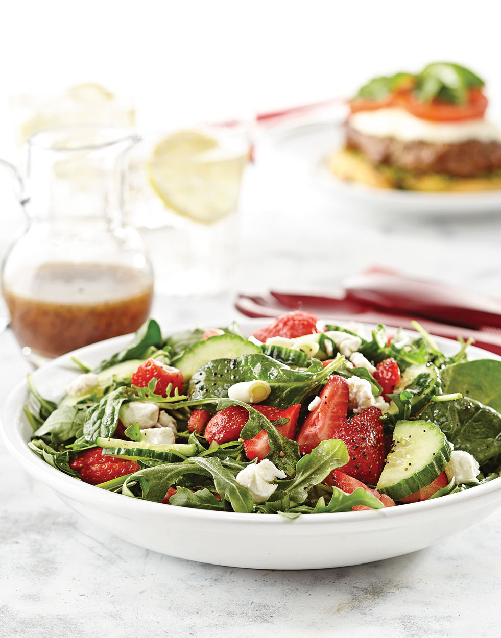 Strawberry Salad with poppy seed vinaigrette