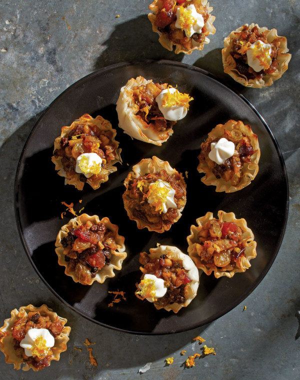 Phyllo Tartlets with modern mincemeat