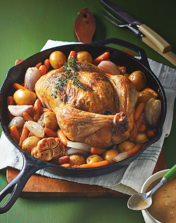 Skillet-Roasted Chicken with Lemon-Thyme Sauce