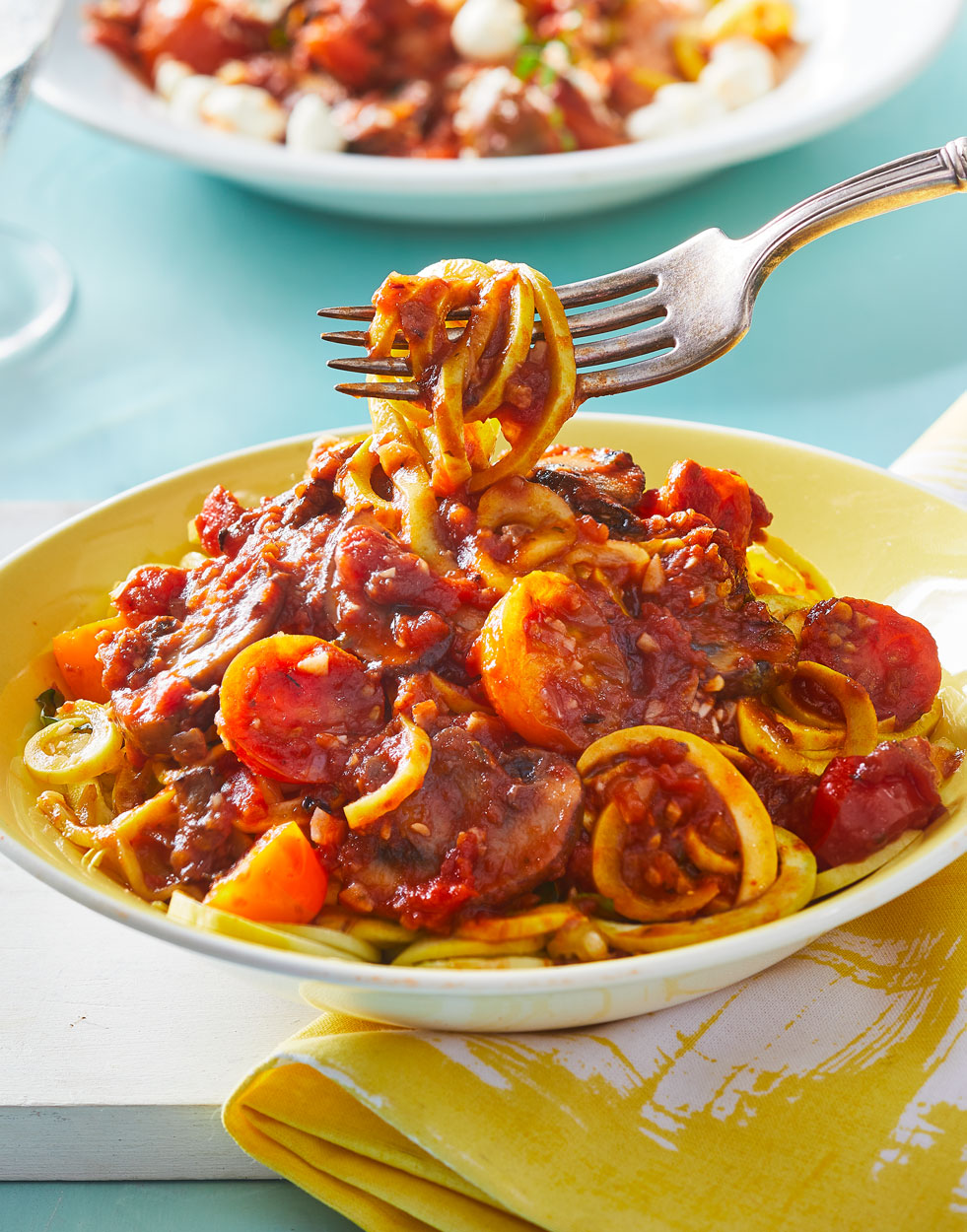 Yellow Squash Noodles & Tomato Sauce