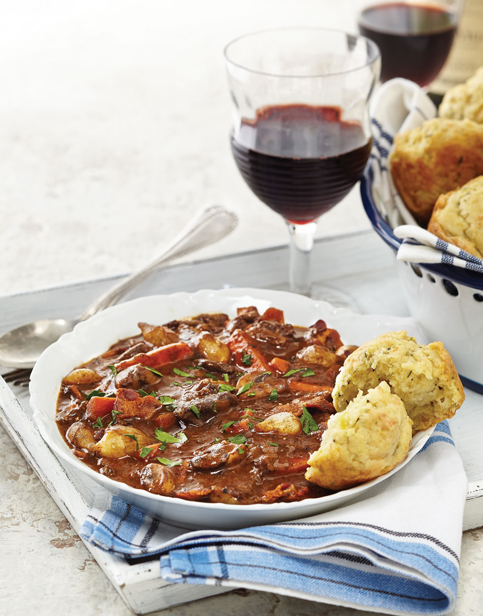 Boeuf Bourguignon (Beef Burgundy) with porcini mushrooms Recipe