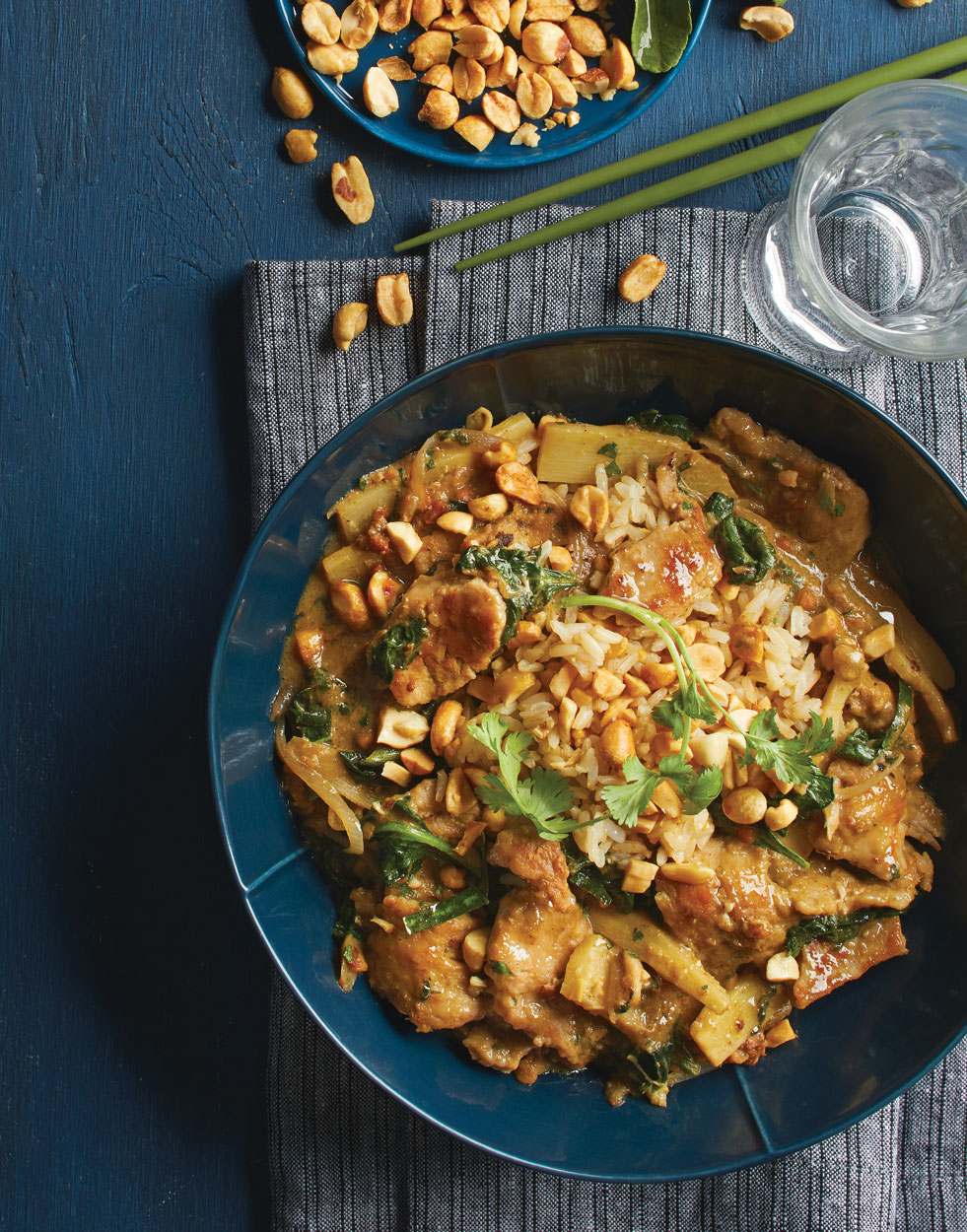 Green Curry Pork Peanuts with jasmine rice