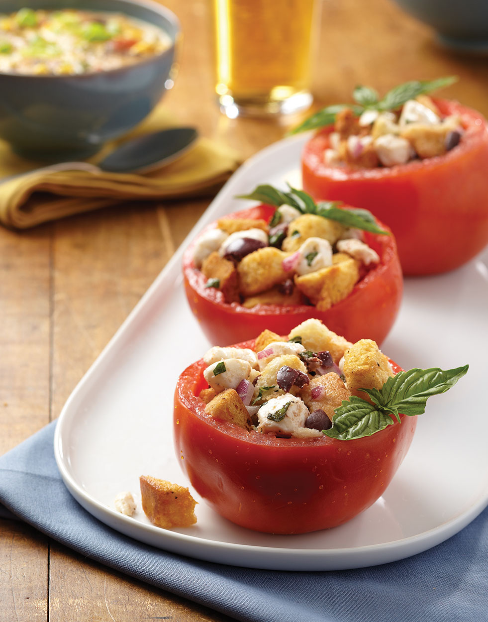 Panzanella-Stuffed Tomatoes