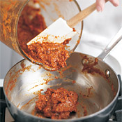 After pur&eacute;eing, the sauce is very thick &mdash; that's OK. Just be sure the dried chile peppers aren't still in large chunks.