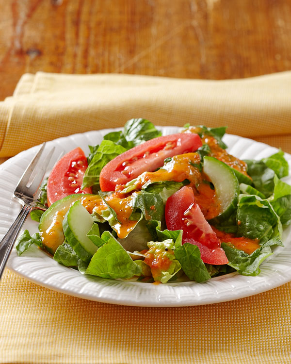 Romaine Salad with Tomato Vinaigrette Recipe