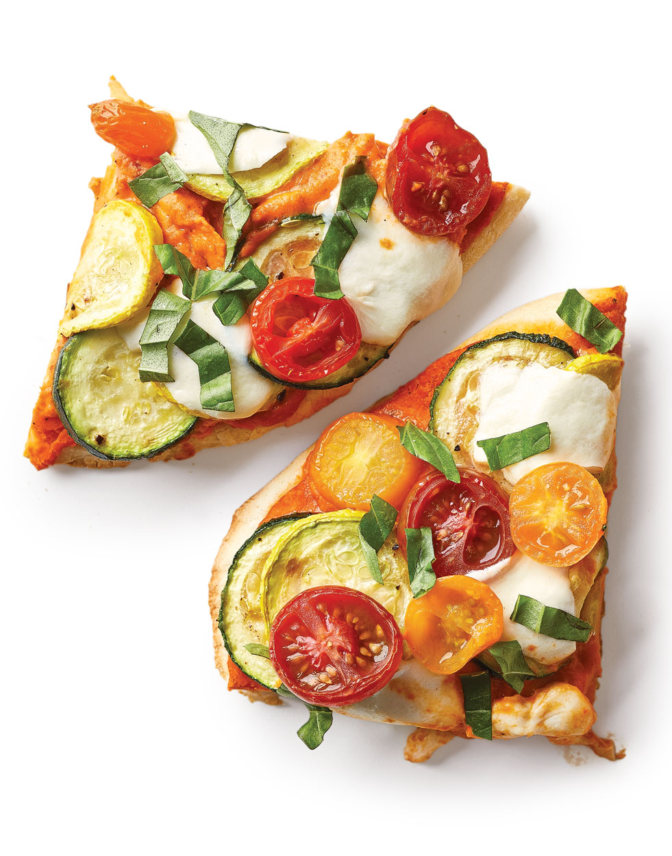 Vegetarian Pizza with Hummus