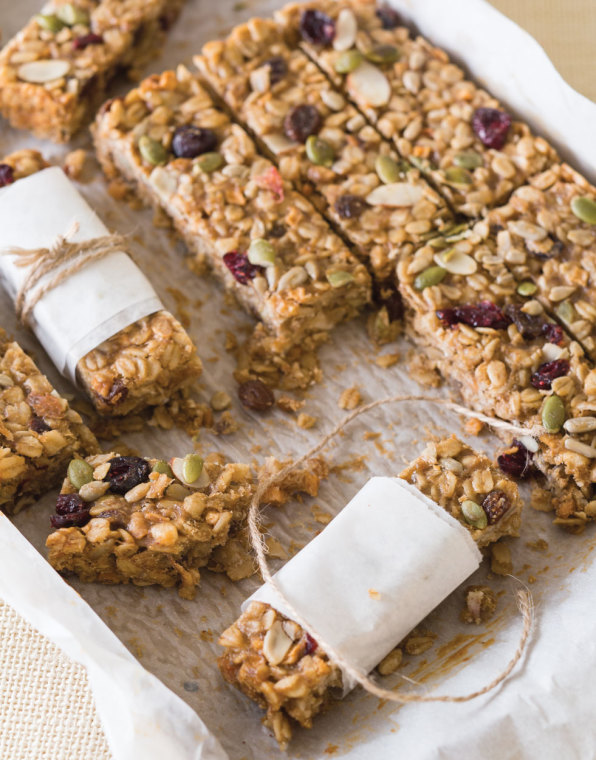 Peanut Butter and Banana Muesli Bars