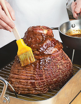 For the best flavor, brush the ham with the glaze both before and near the end of roasting.